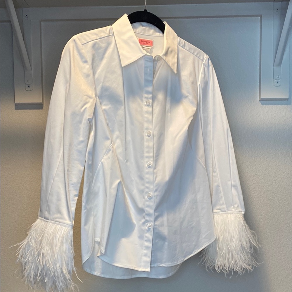 Kate Spade Feather Button Up Shirt